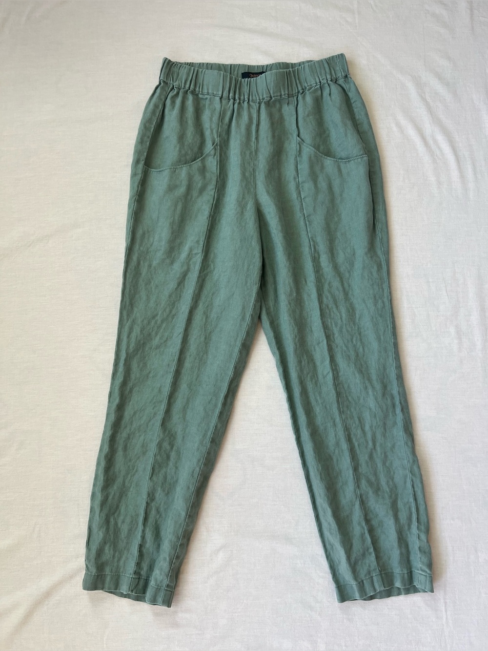 Quince 100% Linen Tapered Ankle Pants